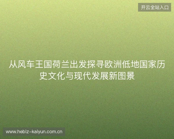 从风车王国荷兰出发探寻欧洲低地国家历史文化与现代发展新图景