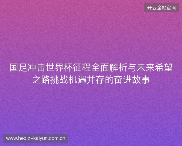 国足冲击世界杯征程全面解析与未来希望之路挑战机遇并存的奋进故事