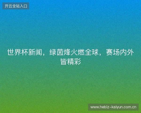 世界杯新闻，绿茵烽火燃全球，赛场内外皆精彩
